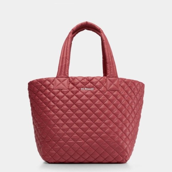 MZ Wallace Handbags - MZ WALLACE quilted large tote damask pink